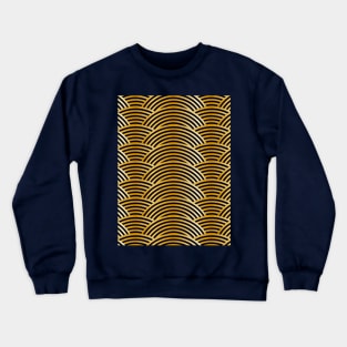 Gold Tiger Waves - Black Yellow Brown Abstract Crewneck Sweatshirt